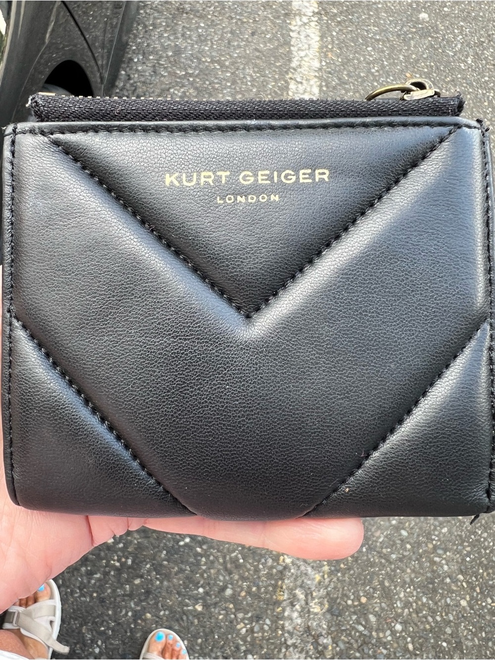 Kurt Geiger Black quilted wallet